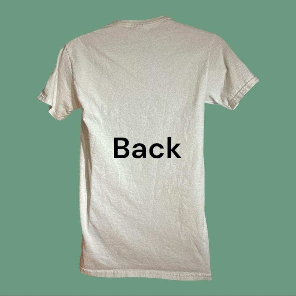 Humans Aren’t Real Souvenir Alien T-Shirt White with Black Graphics Size Small - Picture 3 of 7